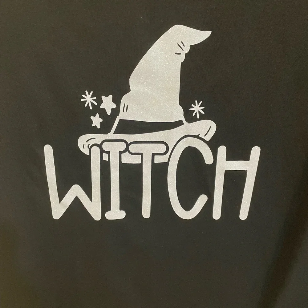 Black Witch Tee Shirt Top - Picture 2 of 4